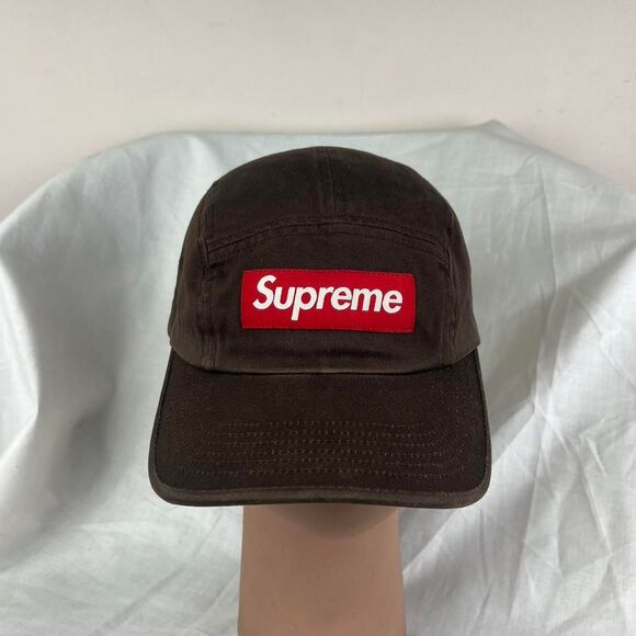 Supreme Washed Chino Twill Camp Cap 'Brown' - Picture 1 of 8